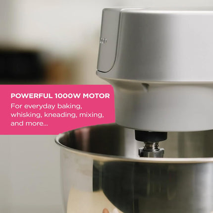 Kenwood HomeBake KHH01.000SI Stand Mixer - 5L Bowl, K-Beater, Whisk, Dough Hook