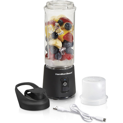 Hamilton Beach Mini Cordless Portable Blender USB Rechargeable 16 oz BLP41