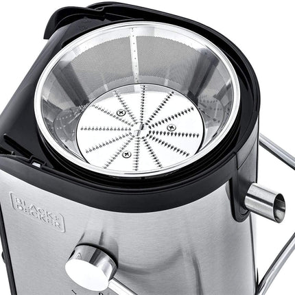Black+Decker JE800-B5 Juice Extractor, 800W, XL Feeding Chute, Stainless Steel