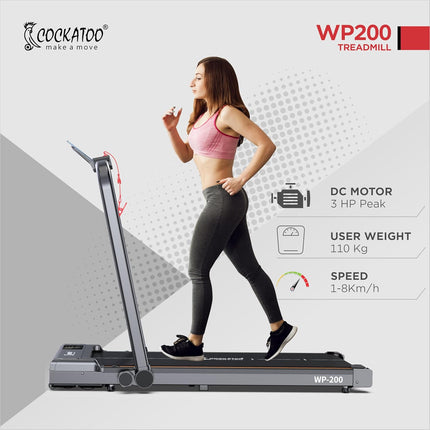 Cockatoo WP200 3HP Motorized Treadmill Walking Pad 12km/h Foldable