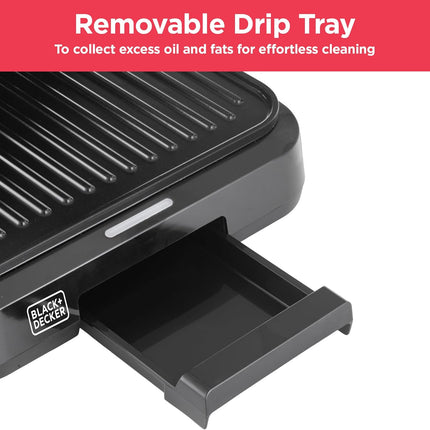 BLACK+DECKER Electric Panini Grill Sandwich Maker PCG1300-B5