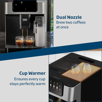 Beko Caffe Experto CEG7304X Bean to Cup Fully Automatic Espresso Machine, Integrated Milk Jug
