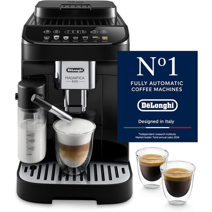 De'Longhi Magnifica Evo Fully Automatic Espresso Machine – MyLatte, LatteCrema Hot – ECAM292.81.B