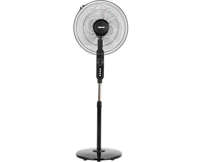 Geepas 16" Stand Fan 60W 3 Speed 5 Leaf Blade Adjustable Height & Tilt GF9489N