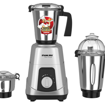Nikai 3 in 1 Blender 900W Heavy Duty 1.5L 1L & 400ml Stainless Steel NB984A