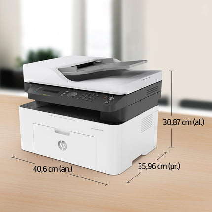 HP Laser MFP 137fnw Multifunction Monochrome Laser Printer WiFi Print Scan Copy Fax 4ZB84A