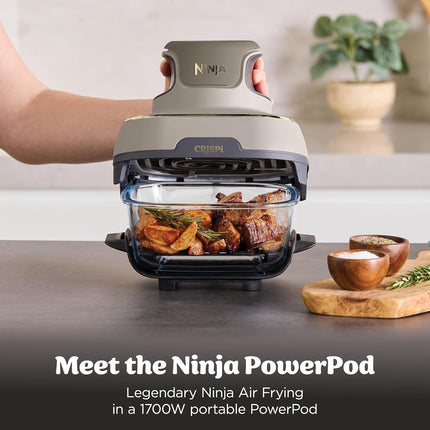 Ninja Crispi 4-in-1 Portable Glass Air Fryer Cooking System 1700W FN101UKST