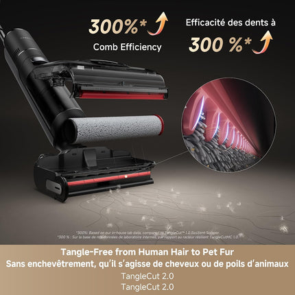 DREAME H15 Pro CarpetFlex Cordless Vacuum Mop, Wet Dry Vacuum Cleaner with Dual Brushes for Hard Floors & Carpet