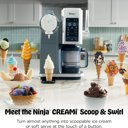 Ninja CREAMi Scoop & Swirl NS701UK 13-in-1 Soft Serve & Ice Cream Maker