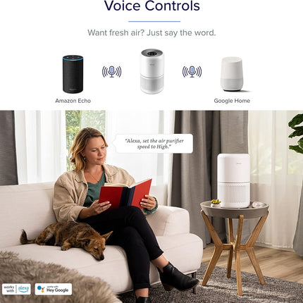 Levoit Core 300S Smart Air Purifier - App Control, 3-Stage Filtration LAP C302S WGC