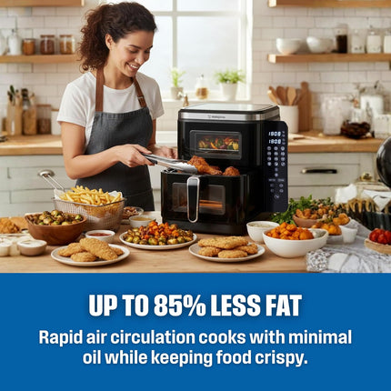 Westinghouse USA Double Stack Air Fryer 11L 5.5L + 5.5L Dual Zone WKAF2201