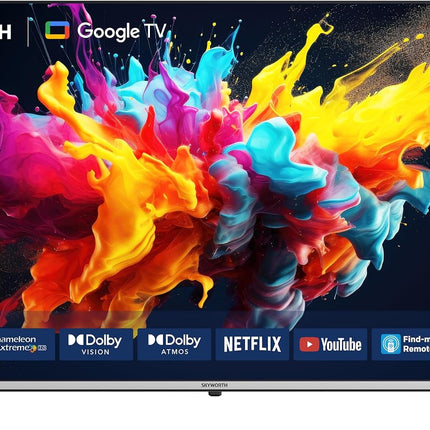 Skyworth 55 Inch QLED 4K Google TV with Quantum Dot Colour, Dolby Vision, Dolby Atmos and Bezel-Less Design 55Q6500G
