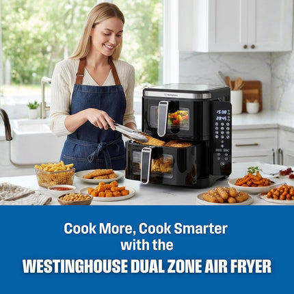 Westinghouse USA Double Stack Air Fryer 11L 5.5L + 5.5L Dual Zone WKAF2201
