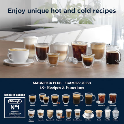 De'Longhi Magnifica Plus ECAM322.70.SB Automatic Coffee Machine