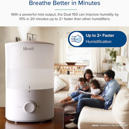 Levoit Dual 150 Ultrasonic Cool Mist Humidifier - 3L Tank with Aromatherapy