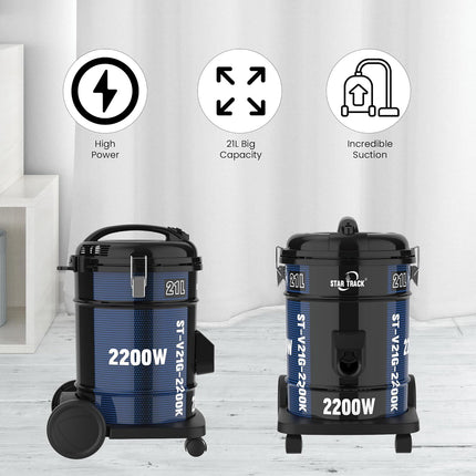 Star Track ST-V21G-2200K 21L Vacuum Cleaner Suction & Blower 7m Cable