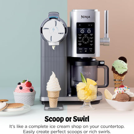 Ninja CREAMi Scoop & Swirl NS701UK 13-in-1 Soft Serve & Ice Cream Maker