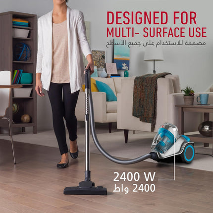 Hoover Power 7 Canister Vacuum Cleaner HC84-P7A-ME - 2400W, 4L