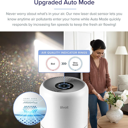 Levoit Core 300S Smart Air Purifier - App Control, 3-Stage Filtration LAP C302S WGC