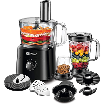 Black+Decker FX775-B5 Food Processor 2L Processing Bowl 1.8L Blender Jar