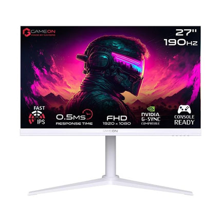 GameOn 27 Inch Artic Pro 190Hz White Gaming Monitor GOA27FHD190IPS