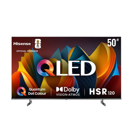 Hisense 50E7N 50 inch 4K QLED Smart TV with Dolby Vision, HDR10+, VIDAA OS, voice control, and vibrant color performance.