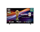 Hisense 55E6N 55 Inch Premium 4K Smart TV with Wide Color Gamut HDR Support Voice Control and Bezel Less Design