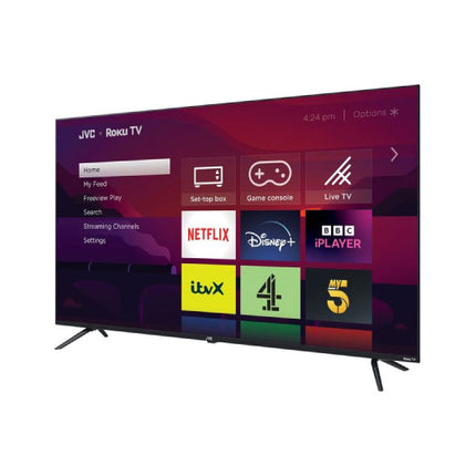 JVC 55CR530 55 Inch 4K Ultra HD Smart Television with built in streaming apps, Wi Fi connectivity and voice control