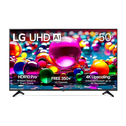 LG 50UA7700 50 inch 4K UHD Smart TV with AI Processor, HDR support, vibrant picture quality, smart apps, and sleek modern design.