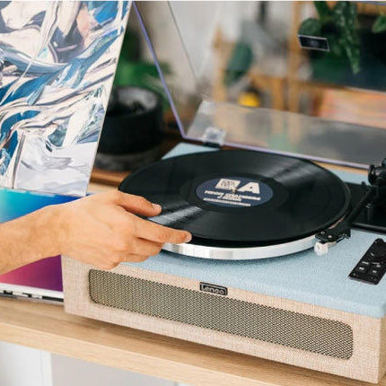 Lenco Bluetooth Turntable, Integrated Speakers 40 Watt RMS, RCA Out and AUX-in LS-440BUBG
