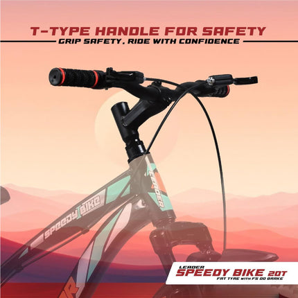 Leader Speedy Bike 20T Kids Cycle, Alloy Steel Material with 20 Inch Wheel Size