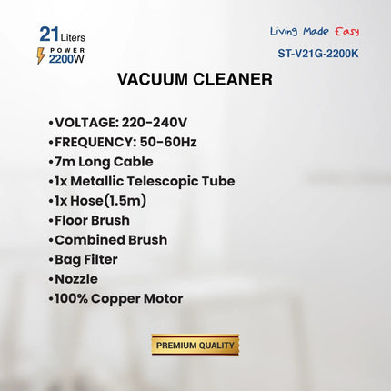 Star Track ST-V21G-2200K specifications infographic