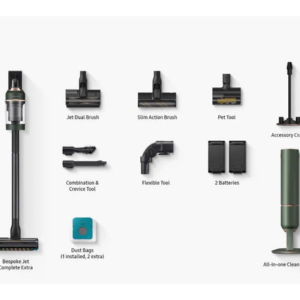 Samsung Bespoke Jet Complete Extra Cordless Stick Vacuum Cleaner 210W Suction Power
