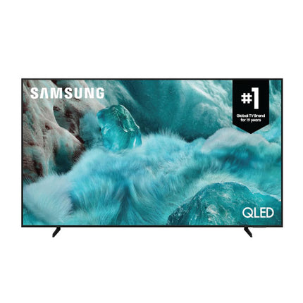 Samsung 55Q7F 55 inch QLED 4K Smart TV with 60Hz refresh rate, Quantum Dot, HDR10+, smart Tizen OS, vivid colors, and immersive home entertainment.