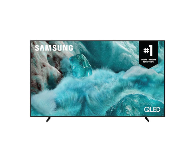 Samsung 55Q7F 55 inch QLED 4K Smart TV with 60Hz refresh rate, Quantum Dot, HDR10+, smart Tizen OS, vivid colors, and immersive home entertainment.