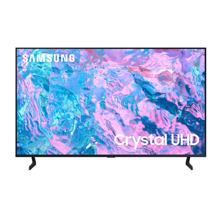 Samsung 65CU7095 65 inch 4K UHD Smart TV with Crystal Processor, HDR, PurColor, smooth motion, and built-in smart streaming apps.