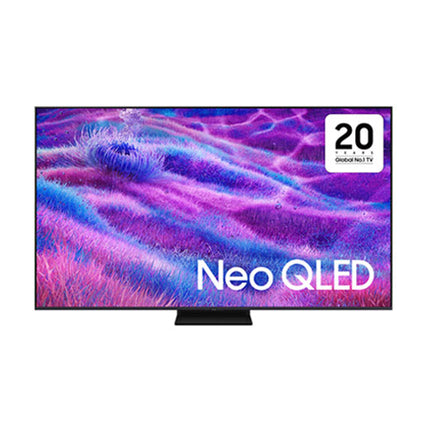 Samsung 65QN80F 65 inch Neo QLED 4K Smart TV with 144Hz refresh rate, Quantum HDR+, AI upscaling, immersive sound, and smart features.