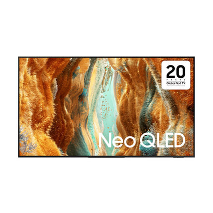 Samsung 75QN70F 75 inch Neo QLED 4K Smart TV with Quantum Matrix Technology, AI upscaling, 120Hz refresh rate, HDR, and immersive sound.