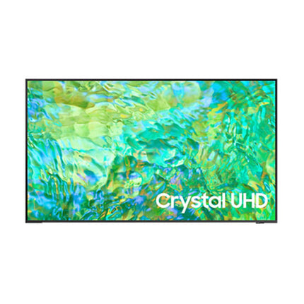 Samsung 85CU8000 85 inch 4K UHD Crystal UHD Smart TV with 100Hz refresh rate, Crystal Processor 4K, HDR, PurColor, smooth smart streaming performance.