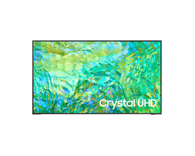 Samsung 85CU8000 85 inch 4K UHD Crystal UHD Smart TV with 100Hz refresh rate, Crystal Processor 4K, HDR, PurColor, smooth smart streaming performance.