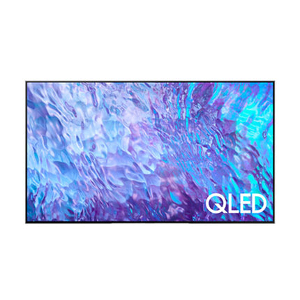 Samsung 85Q80C 85 inch 4K QLED Smart TV with Direct Full Array, Quantum HDR+, 120Hz refresh rate, AI upscaling and immersive sound.