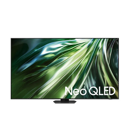 Samsung 85QN90D 85 inch Neo QLED 4K Smart TV with 120Hz refresh rate, Mini LED, Quantum HDR, AI upscaling, and Dolby Atmos.