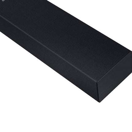 Samsung HW-C400 2.0 channel soundbar with built-in woofer, Bluetooth connectivity & clear surround sound for enhanced TV audio experience.