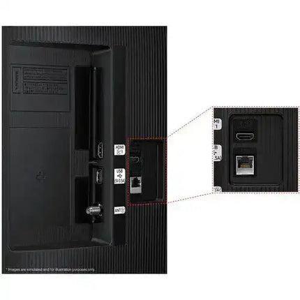 Samsung 43U8000F Crystal UHD 4K Smart TV rear connections