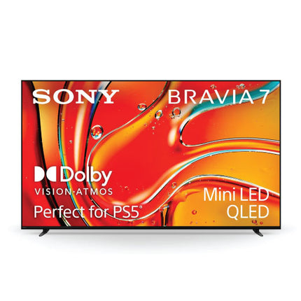 Sony 55XR70 55 inch 4K Mini LED Smart TV with Cognitive Processor XR, 120Hz refresh rate, Dolby Vision, Google TV, and immersive audio.