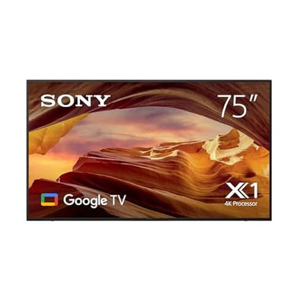 Sony 75X77L 75 inch 4K Ultra HD LED TV with 60Hz refresh rate, 4K HDR Processor X1, Motionflow XR, Dolby Audio, and vivid color clarity for smart entertainment.