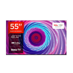 TCL 55RC650 55-inch 4K UHD Smart TV with HDR, Dolby Audio, smart streaming apps, vivid picture quality & sleek design.
