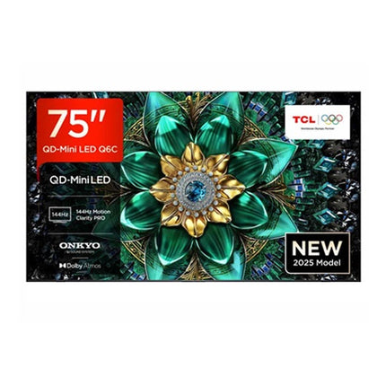 TCL 75Q6C 75 Inch QLED 4K Ultra HD Google Smart TV with HDR10 Plus Dolby Vision and Dolby Atmos