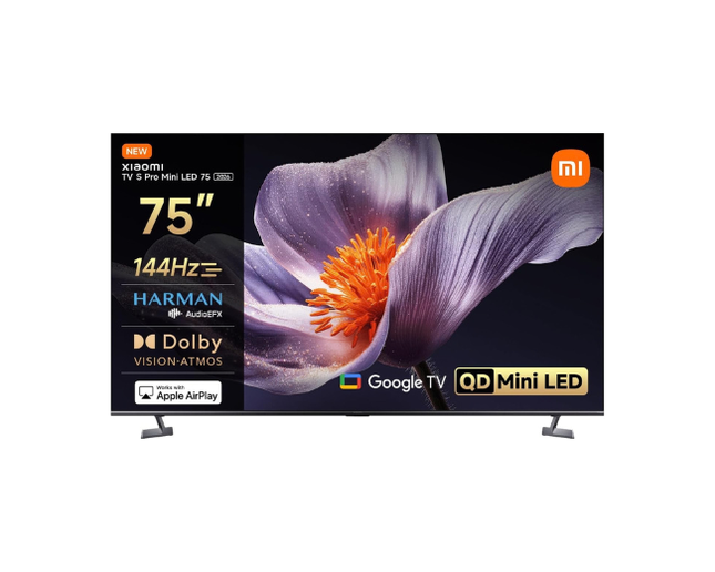 Xiaomi 75 Inch S Pro Mini LED Smart TV 2026 144Hz 4K QD-Mini LED Google TV