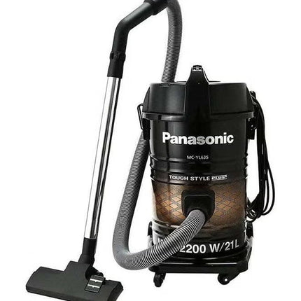 Panasonic MC-YL635 drum vacuum with metallic wands attached